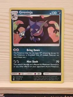 Pokemon TCG SM Unbroken Bonds Greninja Holographic Rare Card 117/214 - Image 3