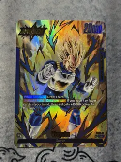 DBS Dragon Ball Fusion World FS02-01 Vegeta Leader ALT Trading Card - Image 1