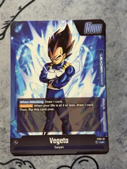 DBS Dragon Ball Fusion World FS02-01 Vegeta Leader ALT Trading Card - Image 2