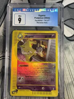 CGC 9 MINT Hypno 2003 Aquapolis 16/147 Reverse Holo Pokemon Card - Image 1