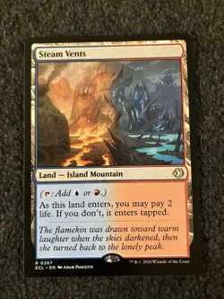 Magic the Gathering MTG - Steam Vents - Lorwyn Eclipsed - Image 1