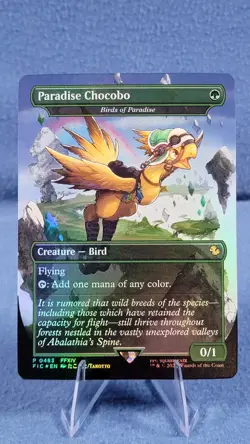 Paradise Chocobo Borderless FOIL MTG Final Fantasy Nm/M 🔮 - Image 1