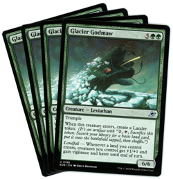 x4 Glacier Godmaw - 0188 - Edge of Eternities - MTG - NM Ships Now - Image 1