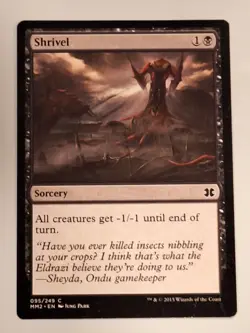 Shrivel - Modern Masters Magic the Gathering MTG Nice! - Image 1