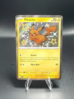 Pokemon Pikachu SV: Paldean Fates 131/091 Shiny Rare Holo - Image 2