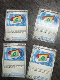 4x Poke Pad 198/217 Ascended Heroes Pokemon Trainer Play Set Of 4 - Image 1