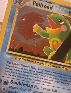 Pokemon TCG Politoed 8/75 Neo Discovery Holo Rare Unlimited English 2001 🌀swirl - Image 3