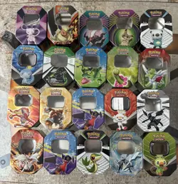 Lot of 20 Empty Pokemon TCG Zacian V & Zamazenta V Tins Amazing Condition 2020 - Image 1