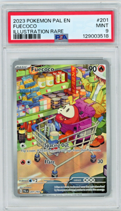 2023 Pokemon Paldea Evolved Fuecoco 201/193 Illustration Rare PSA 9 - Image 1