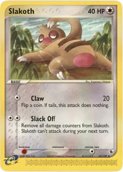 Slakoth - 45 - Ruby and Sapphire (RS) 2003 - Pokemon - English - Image 1