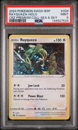 2024 POKEMON SWSH BLACK STAR PROMO #029 RAYQUAZA-HOLO PSA 9 - Image 1