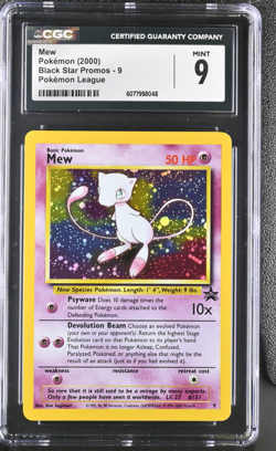 Mew Black Star Promo 9 Holo CGC 9 Pokemon Card Graded Newly Graded Clean Slab! - Image 1