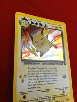 Dark Raichu 83/82 Team Rocket Set Holo Rare SWIRL Pokemon Card VTG Y2k LP - Image 2