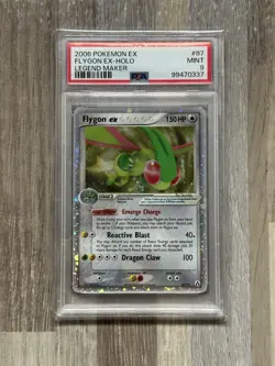 2006 Pokemon EX Legend Maker Flygon ex #87 Holo PSA 9 Mint - Image 1
