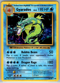 Pokemon Gyarados Holo XY Evolutions 34/108 LP - Image 1