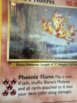 2000 Pokemon Gym Heroes #1 Blaine's Moltres Holo PSA 8 NM-MINT w/ SWIRL - Image 3