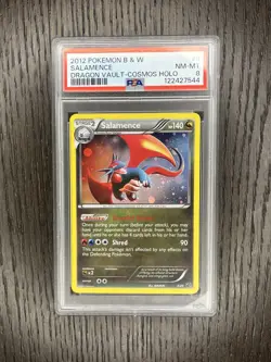 Salamence PSA 8 Pokemon 2012 Dragon Vault 8/20 Cosmos Holo Edge Swirl Low POP 15 - Image 3