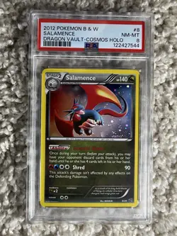 Salamence PSA 8 Pokemon 2012 Dragon Vault 8/20 Cosmos Holo Edge Swirl Low POP 15 - Image 4