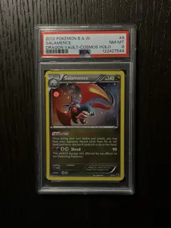 Salamence PSA 8 Pokemon 2012 Dragon Vault 8/20 Cosmos Holo Edge Swirl Low POP 15 - Image 5