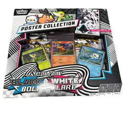 POKEMON SV10.5 BLACK BOLT WHITE FLARE POSTER COLLECTION BOX SEALED - Image 1