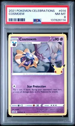 2021 POKEMON CELEBRATIONS #014 COSMOEM PSA 8 - Image 1