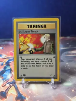 Pokemon TCG Lt. Surge's Treaty Gym Heroes 112/132 Uncommon 1st Edition LP - Image 1