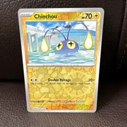 Chinchou - 048/142 Stellar Crown REVERSE Holo Pokemon - NM/MINT - Image 1