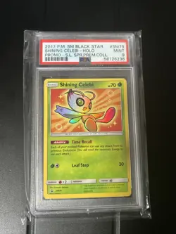Pokemon Shining Celebi Black Star Promo SM79 Holo – PSA 9 Mint (2017) - Image 1