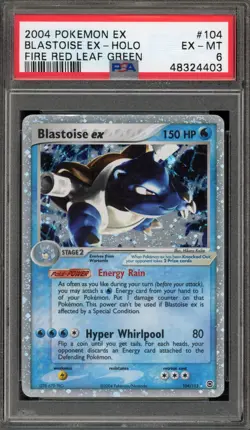 Pokemon Blastoise ex EX Fire Red & Leaf Green Holo Ultra Rare #104 PSA 6 - Image 1