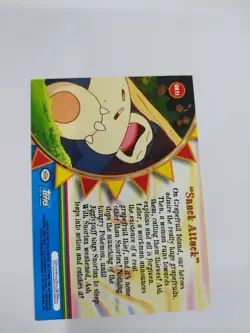MINT 2000 Topps Pokemon Series 3 Snack Attack Snorlax #OR11 (Blue Logo) - Image 4