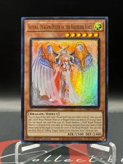 Yugioh Saffira Dragon Queen of the Voiceless Voice PHNI-EN020 Ultra Rare 1st Edt - Image 1