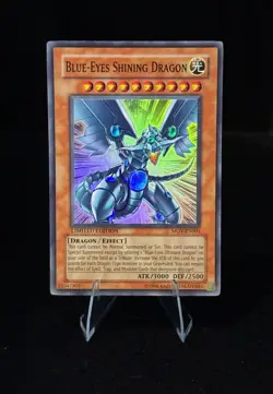 Yugioh Blue-Eyes Shining Dragon MOV-EN001 Super Rare Limited Edition LP - Image 1