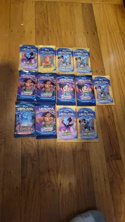 Disney Lorcana Shimmering Skies/Inklands Booster Packs Lot Of 13 PACKS*** - Image 1