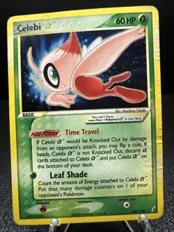 Celebi Star 100/100 Crystal Guardians Holo - Gold Star Celebi Pokemon Card - Image 1