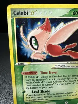 Celebi Star 100/100 Crystal Guardians Holo - Gold Star Celebi Pokemon Card - Image 4