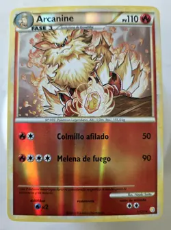 Arcanine 1/123 Reverse Holo SPANISH - HeartGold SoulSilver Pokemon Tcg Card - Image 1