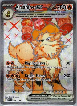 Arcanine ex 224/198 SV01: Scarlet & Violet Base Set - Pokemon Card - NM - Image 1