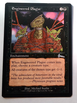 Engineered Plague Urza's Legacy NM x1 MTG Magic the Gathering Card - Image 1