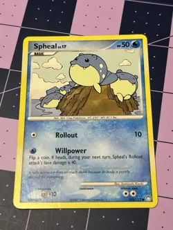 Pokemon Spheal TCG Card 102/123 Mysterious Treasures Regular 2007 LP - Image 1