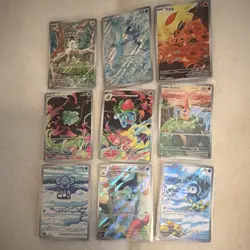 Pokemon TCG 2023 9 Card Lot Full Art Holo Meowth Articuno Bulbasaur - Image 1