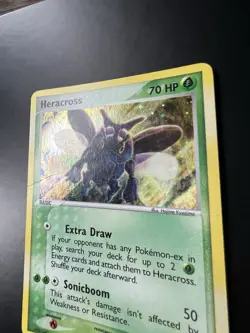 Heracross 7/101 Holo Wing SWIRL Rare EX Hidden Legends Pokemon Card - Image 4