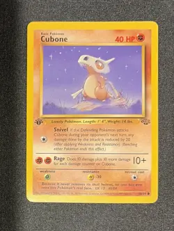Cubone 50/64 Jungle 1st First Edition Pokemon Card - Image 1