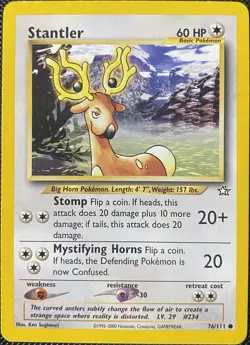 Stantler 76/111 Neo Genesis Regular - Pokemon Card - Image 1