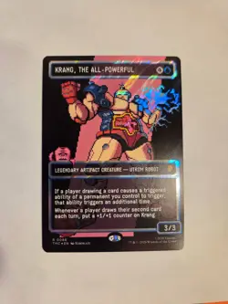 Krang, the All-Powerful (Surge Foil) Pixel Card #86 MTG TMNT - Card in hand🔥🔥 - Image 1