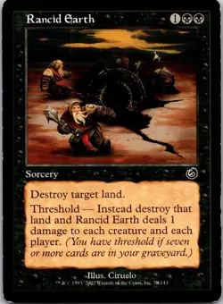 Magic the Gathering MP Rancid Earth Torment MTG Free Shipping! - Image 1