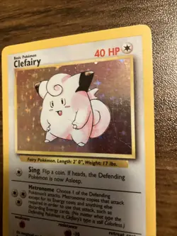 Pokemon TCG Clefairy Base Set 5/102 1999 Unlimited Holo Rare WotC MP - Image 2