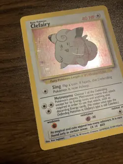 Pokemon TCG Clefairy Base Set 5/102 1999 Unlimited Holo Rare WotC MP - Image 3
