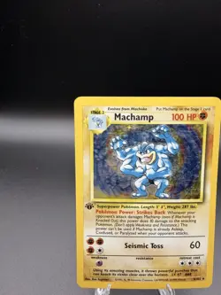 Pokemon TCG Machamp Holo Rare 1st Edition Base Set 8/102 LP - Image 2