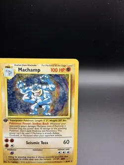 Pokemon TCG Machamp Holo Rare 1st Edition Base Set 8/102 LP - Image 3