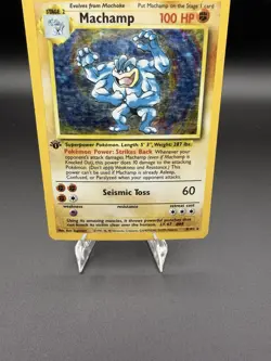 Pokemon TCG Machamp Holo Rare 1st Edition Base Set 8/102 LP - Image 4